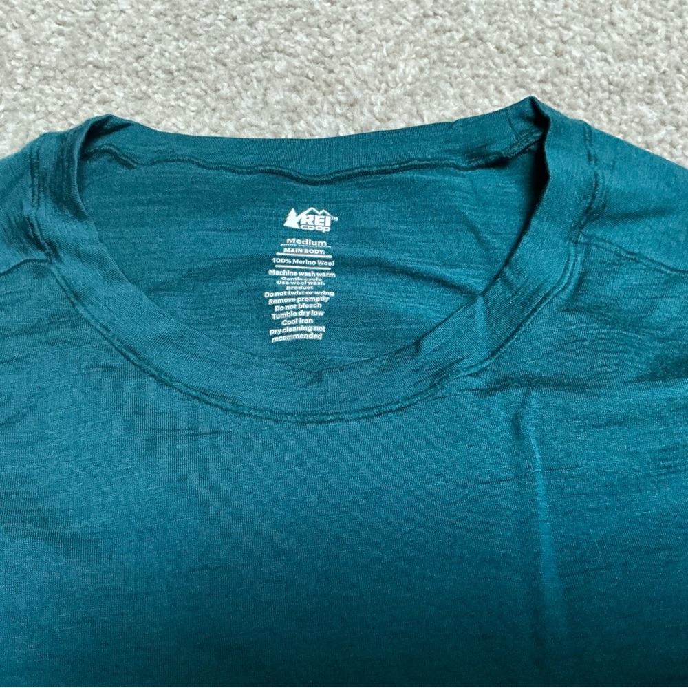 REI Teal/Green Medium Merino Wool base layer
